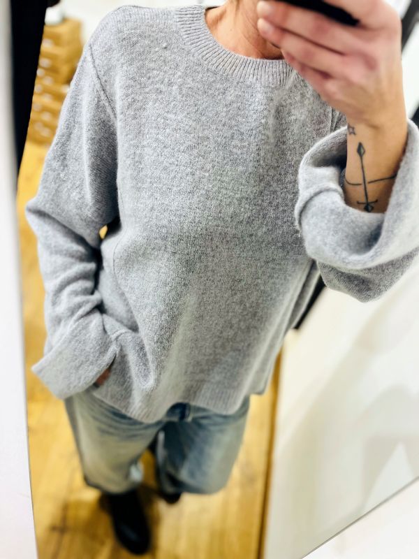 Pull MAYA gris clair NINETTE